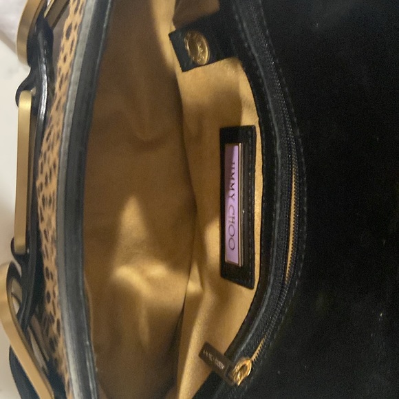 ROCKIN HOT JIMMY CHOO PONY HAIR LEOPARD PRINT SHOULDER BAG - Picture 5 of 9